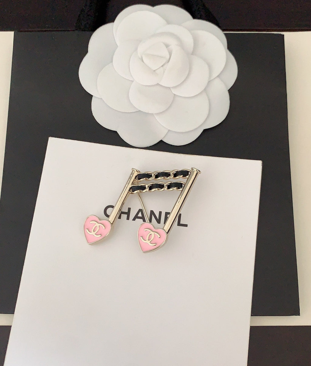 Chanel Music Symbol 18K Gold Brooch
