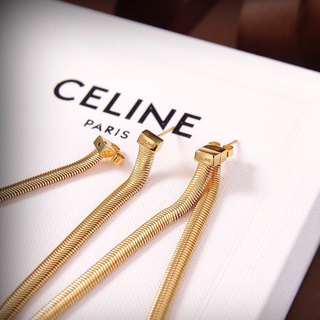 Celine Tassel 18K Gold Earrings